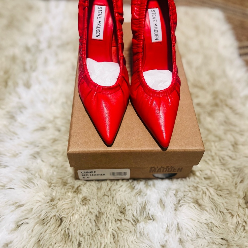 Steve Madden Red Leather Heels